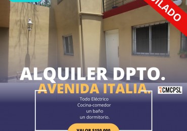 ALQUILER DPTO AVENIDA ITALIA AL 1700